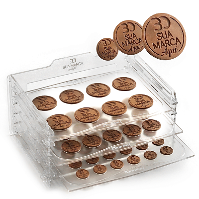 Kit Fábrica PLUS: 12 Cocoa forms® PLUS em 2, 3 e 4 cm