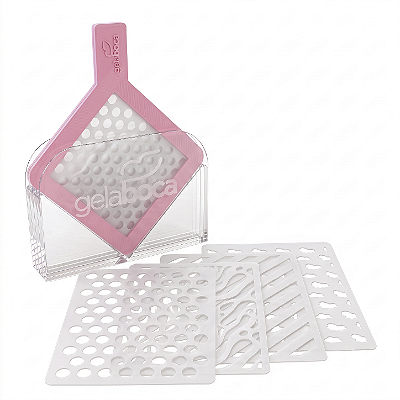 Kit Completo Gela Boca (4 Stencils + Suporte + Organizador)