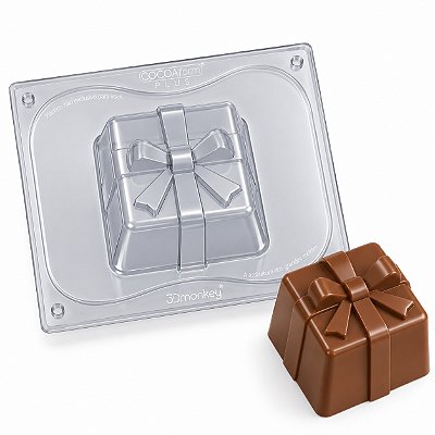 Forma para Chocolate Caixa de Presente 3D - Cocoa form® Natal 2026