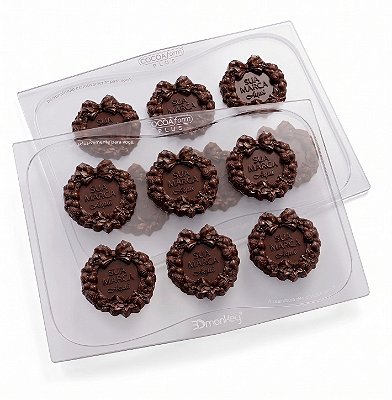 Cocoa Form Sinete Guirlanda Personalizada 6 cavidades - 4cm