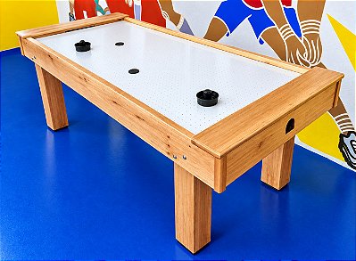 Mesa Aero Hockey - Air Game Oficial Linha 100% Madeira Maciça Luxo