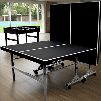 Mesa Ping Pong Tênis de Mesa Modelo Tipo Butterfly Champion Black & Gray - 25 mm Oficial