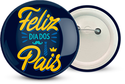 Botton Dia dos Pais Personalizado 5,5CM  - 100 unidades