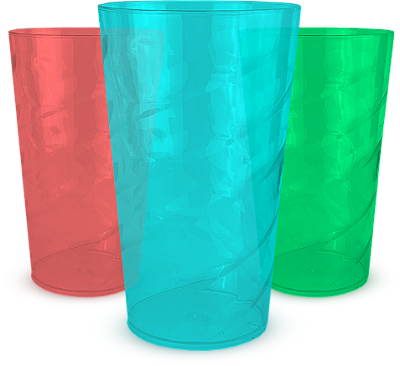 Copo Twister cores sortidas 500ML - 20 unidades