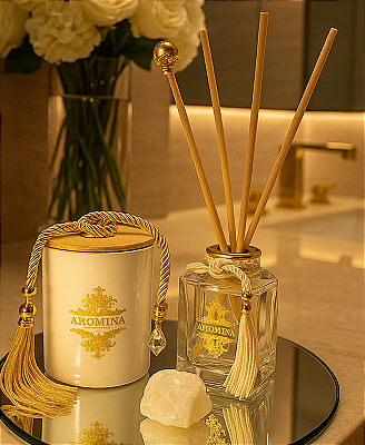 Kit Basic White | Vela Copo Aromatizador com varetas
