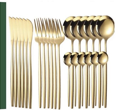 Faqueiro Slin Design Dourado
