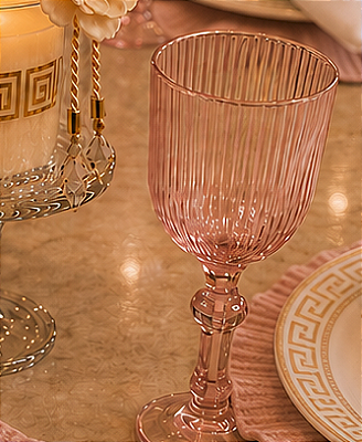 Conjunto seis taças rose
