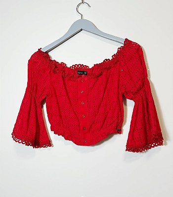 Cropped laise vermelho Loft 747 - tam P