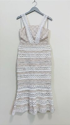 Vestido off white guipire Bobô - tam 38