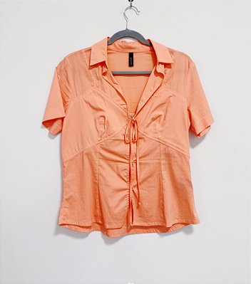 Camisa laranja botões Betelgeuse - tam M
