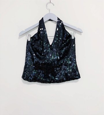 Blusa frente única bordada Regina Salomão - tam P