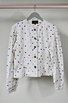 Jaqueta jeans bordada Mixed - tam G