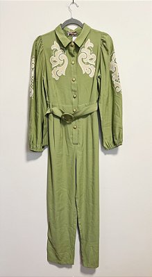 Macacão bordado verde Delight - tam M