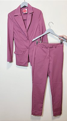 Conjunto alfaiataria rosa Anne Fernandes - tam P