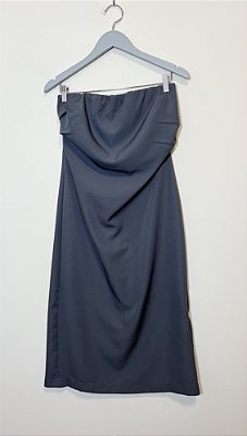 Vestido alfaiataria sem alça cinza Chou Chou - tam M