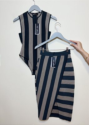 Conjunto listrado Twenty Four Seven - tam PP