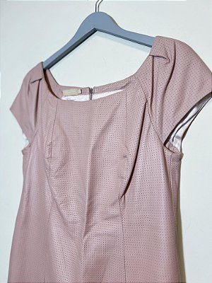 Vestido rosê 100% couro Lita Mortari - tam 44