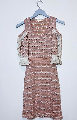 Vestido tricot rosê Doce de Cocô - tam P