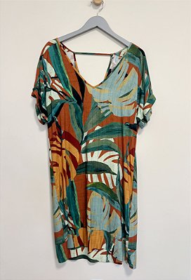 Vestido folhagens MOB - Tam M