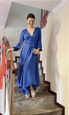 Vestido azul cobalto Amíssima - Tam P