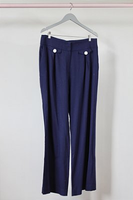 Calça alfaiataria azul Mixed - Tam 42