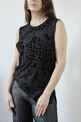 Blusa metalizada John John - tam M