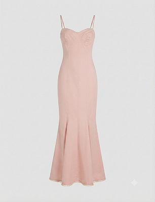 Vestido longo rosê Zen - tam M
