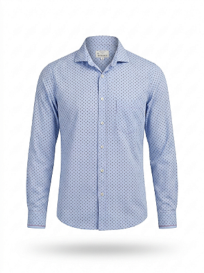 Camisa estampa azul clara Richards - tam M