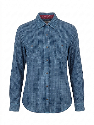 Camisa estampada azul Richards - tam P