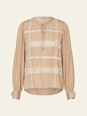 Camisa bege renda BOBÔ - tam M