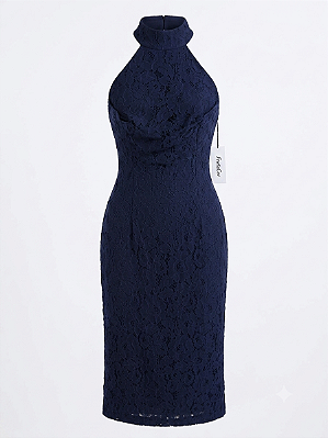 Vestido renda azul Frutacor - tam 42