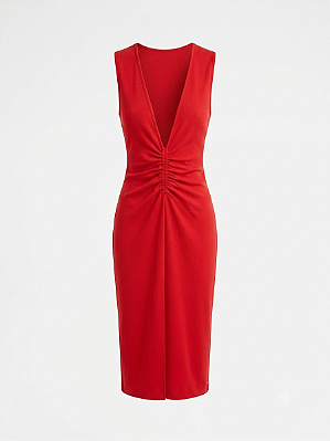 Vestido midi vermelho Zen - tam G