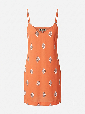 Vestido crepe laranja Raizz - tam PP
