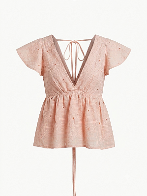 Blusa manga franzida Rosa Skazi - Tam P
