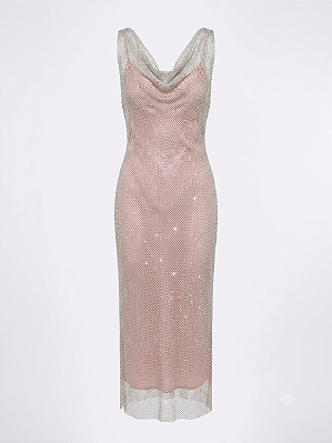 Vestido tela cristais Carol Bassi - tam 42