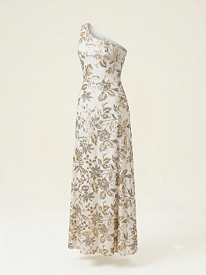 Vestido longo bordado Regina Salomão - tam 36