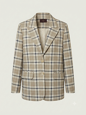 Blazer caqui xadrez Mixed - tam 42