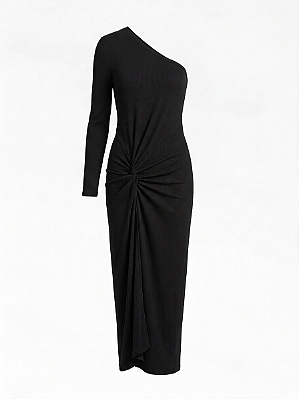 Vestido preto fenda Zen - tam