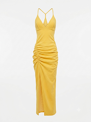 Vestido longo amarelo Zen - tam G