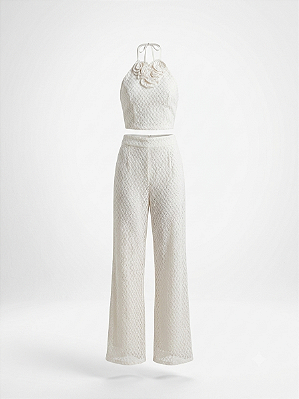 Conjunto crochê branco Frutacor - tam 38