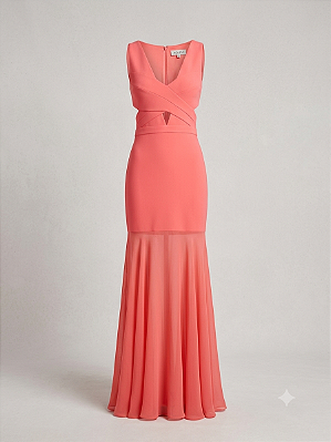 Vestido laranja BCBG Maxazria - tam M