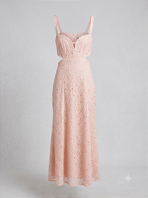 Vestido recorte rosê Skazi - tam G