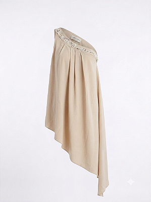 Blusa assimétrica bordada Isa Paes - tam M
