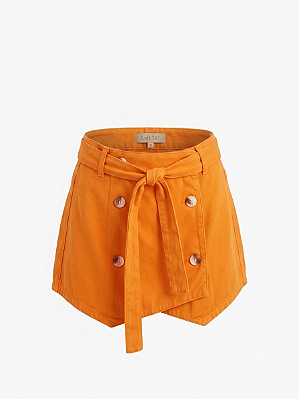 Shorts saia jeans laranja Loft 747 - tam P