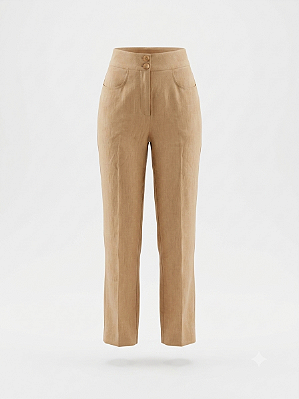 Calça linho bege 613 - tam 40