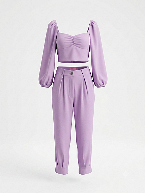 Conjunto lilas Bem me quer - tam M