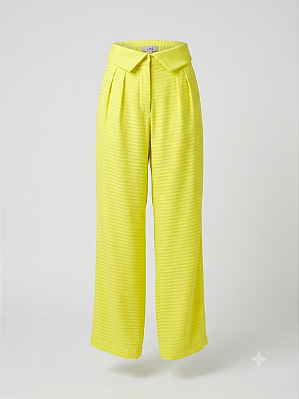 Calça pantalona amarela Lini - tam M