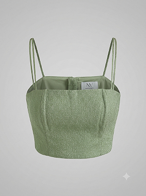 Cropped verde glitter NV - tam P