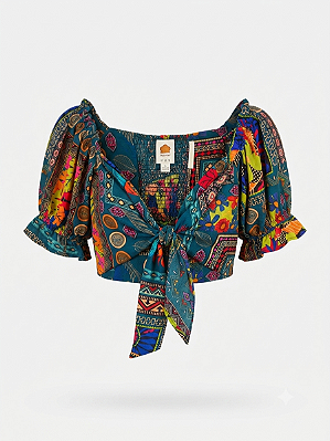 Blusa estampa Rosa Miliossi - tam G