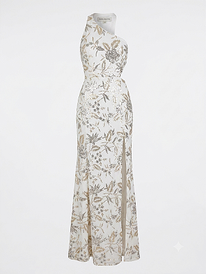 Vestido longo bordado Regina Salomão - tam 38